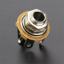 Adapter 6.35 Female Base 1/4" Mono Input Jack Plug Amplifier Socket For 10pcs