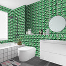 10pcs Retro Floor Tiles Wall Stickers Self-Adhesive Waterproof PVC Decals Mural