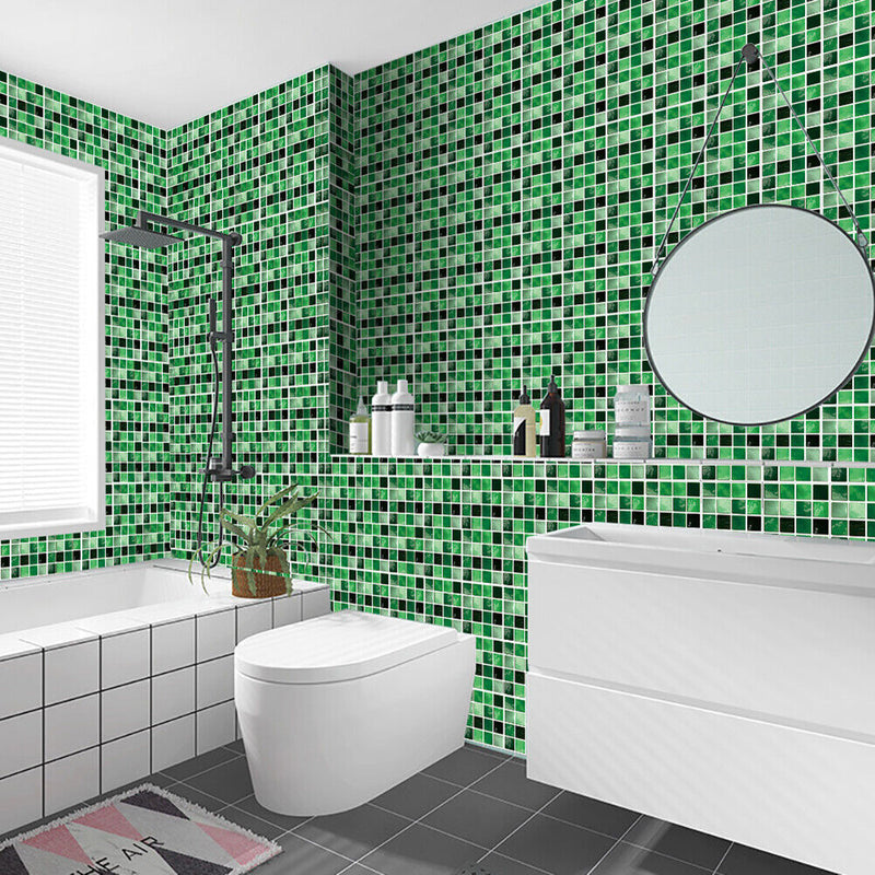 10pcs Retro Floor Tiles Wall Stickers Self-Adhesive Waterproof PVC Decals Mural