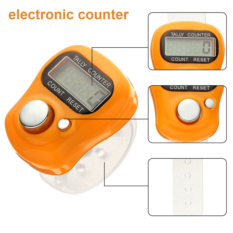 Digital Mini Stitch Marker Finger Ring Counter Buddha Pray Chanting Counter