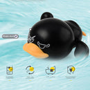 Cute Duck Baby Water Bathing Toys Chain Clockwork Kids Beach Toys (Black) Newly