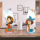 2pcs Diamond Painting Note Holder Valentine Day Gift Card Table Stand Desk Cl