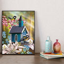 Handmade Lily Bird 5D DIY Full Round Drill Drawing Kit Diamond Painting Ornament