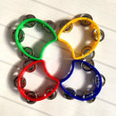 4pcs Hand Tambourine Drum Bell Jingles Percussion Kids Musical Game Toys Newly