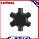 3.5mm Pin Plug, 6-Way Multi-Port Hub AUX Headphone Splitter Audio Cable -