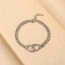 Simple Stainless Steel Freedom Adjustable Link Chain Charm Women Bracelet Newly