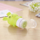 75ml Cute Rabbit Silicone Squeeze Bottle Travel Lotion Container (Green) Newly