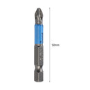 50mm PH2 S2 Cross Bit Drill Head Hex Shank Screwdriver Drill Bit (5pcs) Newly