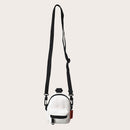 Nylon Crossbody Bag Men Women Street Hip Hop Zip Small Phone Packs (White)