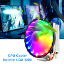 SNOWMAN 2 Heat Pipes CPU Cooler PC Quiet Radiator for Intel LGA (4 Pin RGB)