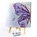 Oil Paint by Numbers Butterfly Canvas Artwork Living Room Picture Decoration Kit
