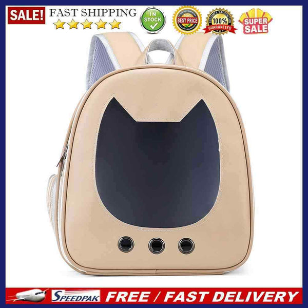 Clear Pet Carrier Bag Portable Cat Travel Shoulder Breathable Outdoor Backp