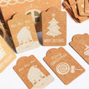 Claus Wrapping Supplies Christmas Labels Kraft Tag Hang Tags Gift Wrapping