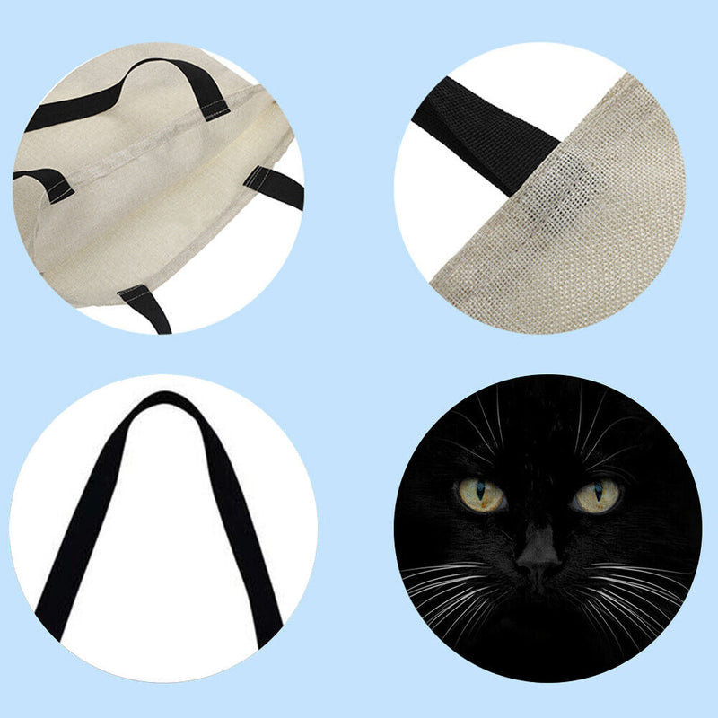 Garuru-Jidong Shopping Bag with Black Cat, 40 x 40 cm
