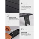 Outdoor Picnic Mini Folding Table Home Bed Computer Aluminum Collapsible Desk
