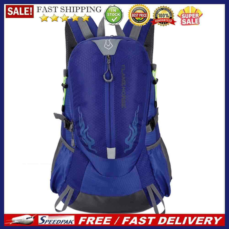 Unisex Waterproof Outdoor Sports Shoulder Bag Travel Backpack (Bright Blue)