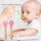 Baby Wooden Silicone Feeding Spoon Toddlers BPA-free Tableware (14) Newly