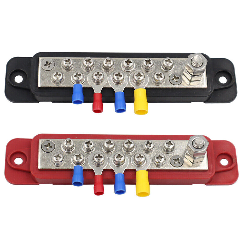 2pcs 12 Terminal Power Distribution Block Bus Bar DC 48V 12P Wiring Bars Newly