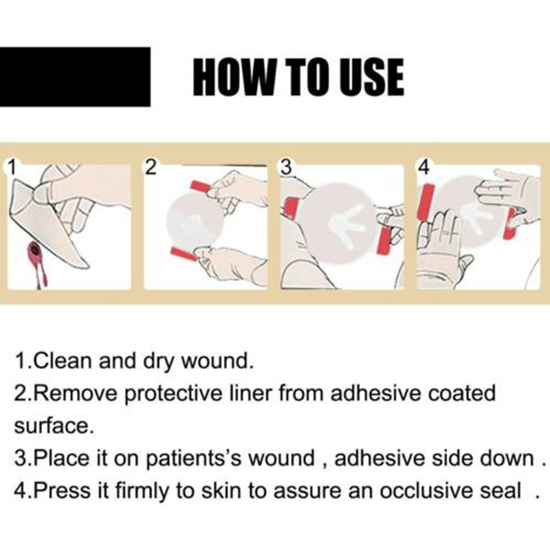 Dressing Bandage Aid Bandage Vent Bandage Chest Seal Adhesive Wound Dressings