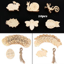 Pendants Easter eggs Easter Wood Chips Hanging Ornaments Easter Decorations