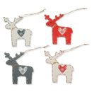 Kids Favors Elk Pendant Xmas Tree Hanging Wooden Ornaments Christmas Decoration