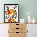 Diamond Painted 5D DIY Lamp and flower Partial Special Rhinestone Set