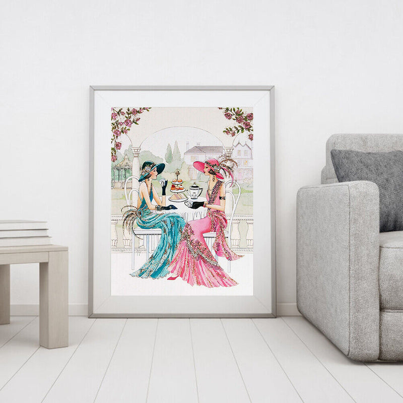 Leisurely Noblewoman Oil Canvas Picture DIY Hand Painted Paint By Numbers Kit