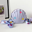 Cartoons Shell Shoulder Bags Small Women Girls Crossbody Handbag (Purple)