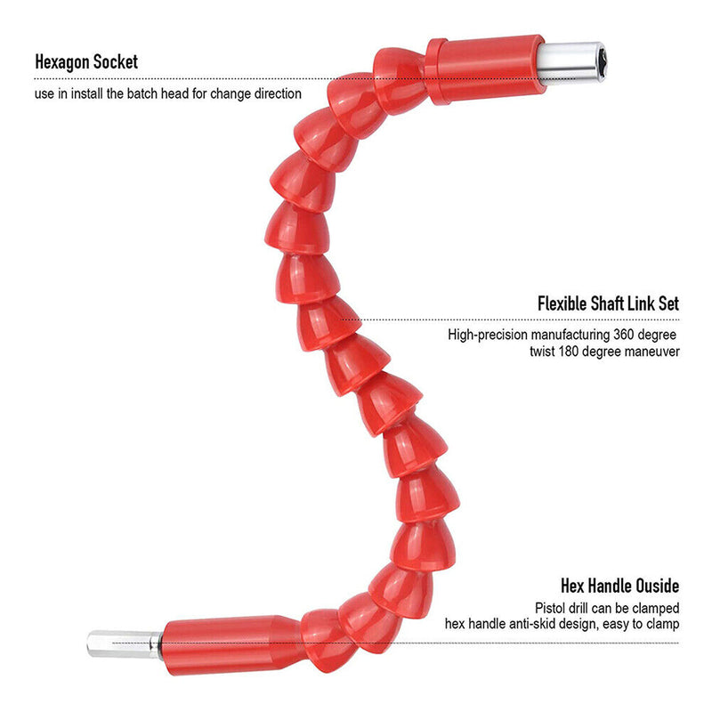 12pcs Flexible Shaft Electronics Drill Screwdriver Bit Head Extension Rod  Newly