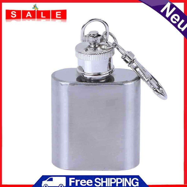 Demiawaking Portable Outdoor Bottle, 236ml, Small, Metal, with Key