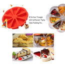 8 Grids Silicone Fondant Cake Molds Kitchen Pizza Plate Bakeware (Red) Newly