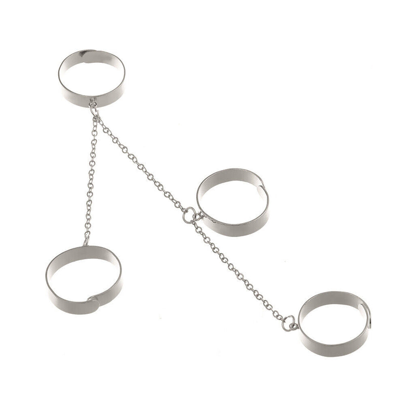 Women Open Adjustable Multi-Layer Hip Pop Jewelry Finger Rings Punk