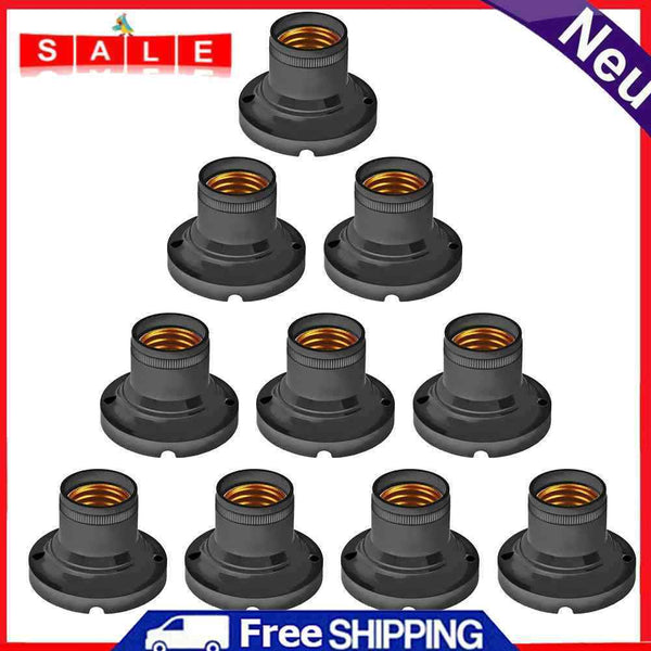 10pcs Conversion Flat Lamp Holder Bases Screw Converter Energy Saving