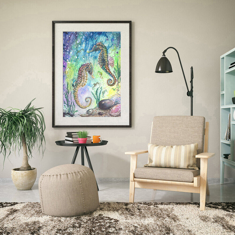 5D DIY Full Drill Diamond Painting Sea Horse Embroidery Craft Needlework Set