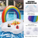 Inflatable Drink Holder Pool Rainbow Floating Fruit Serving Bar Table Tray Newly