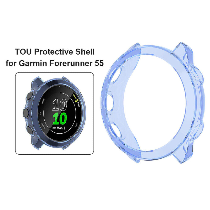 Protectors Shell Case Frame for Garmin Forerunner 55/158 Smartwatch (Blue) Newly