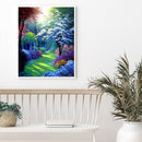 Colorful Woods Oil Paint By Numbers Kits DIY Handpainted on Canvas Wall Art