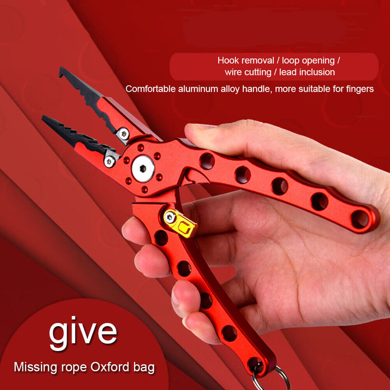Outdoor Spring Fishing Lures Pliers Fish Hook Remover Line Cutter (Red) Newly