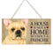 Door Sign Wood Lovely Dog Pattern Hanging Plaques for Dog House Decor Suppl