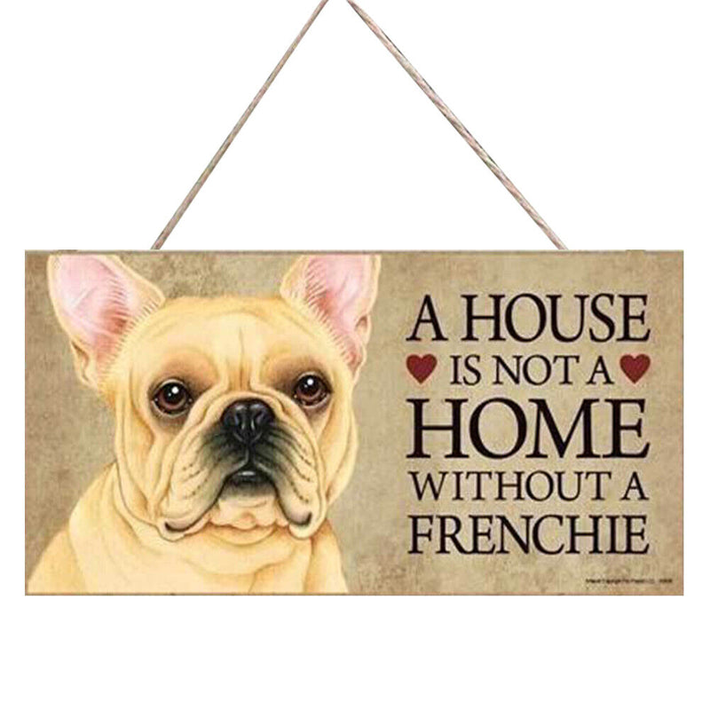 Door Sign Wood Lovely Dog Pattern Hanging Plaques for Dog House Decor Suppl