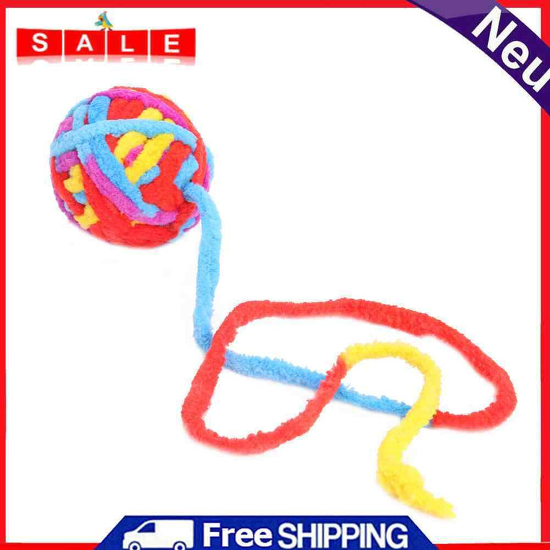 Kitten Molar Chew Bite Toys Cat Plush Round Ball Toys Interactive Pet Supplies