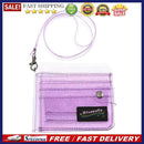 Fashion Girls Bling Transparent ID Card Holder PVC Women Glitter Folding Wallet