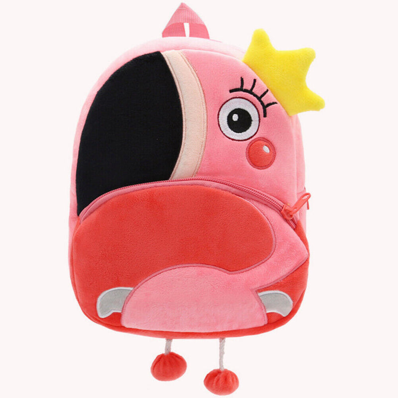 #A Cartoon Animal Backpack Student Children Plush School Bag Travel Bookbags Lov