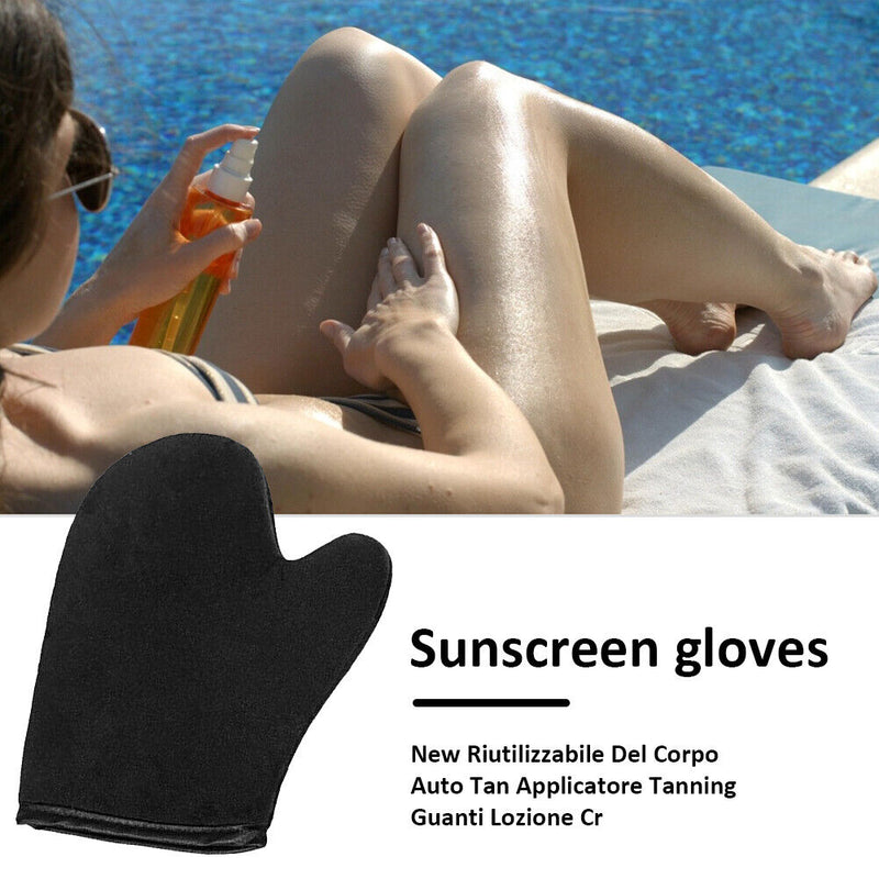 Body Self Tanner Reusable Applicator Tanning SPA Sunscreen Flocking Gloves