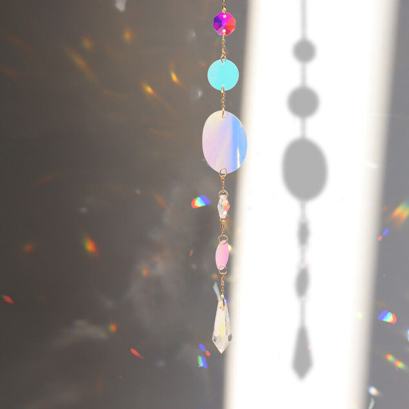 Colorful Hexagonal Diamond Crystal Suncatcher Lighting Accessories Car Pendant