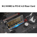 SSD M.2 NVME to PCI-E 4.0 X4 Riser Card PCI-Express X4/X8/X16 M Key Adapter