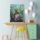Rabbit 5D Full Round Drill Diamond Painting Crystal Mosaic Kits Wall Decor Newly