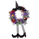 Farmhouse Home Decorations Pumpkin Halloween Halloween Wreath Witch Hat Leg