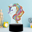DIY Special Shaped Diamond Painting LED Light Horse Animal Embroidery Night Lamp
