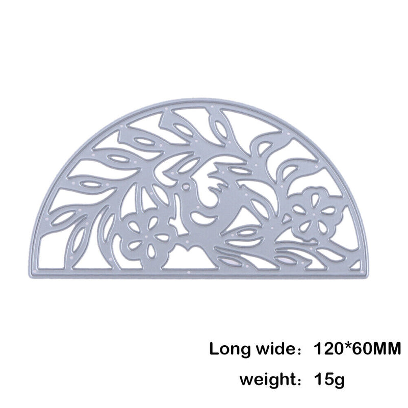 Semicircle Lace Flower Metal Cutting Dies Stencil for Scrapbooking Album -1